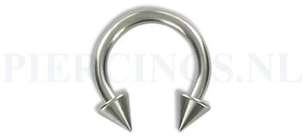 Circulair barbell 1.6 mm spikes 10 mm