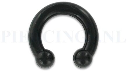 Circulair barbell 4 mm flexibel zwart