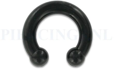 Circulair barbell 5 mm flexibel zwart