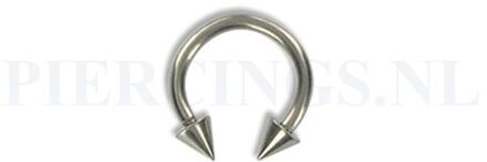 Circulair barbell titanium 1.2 mm spikes