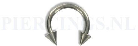 Circulair barbell titanium 1.6 mm spikes