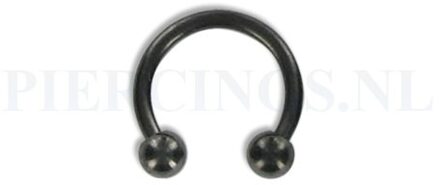 Circulair barbell zwart 1.2 mm 8 mm
