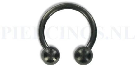 Circulair barbell zwart 1.6 mm L