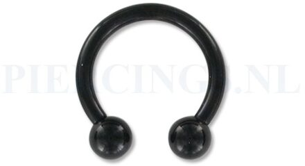 Circulair barbell zwart 2 mm x 12 mm