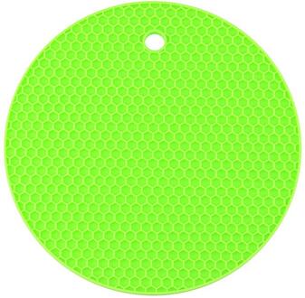 Circulaire Honingraat Siliconen Isolatie Mat Verdikte Anti-Slip Isolatie Mat Keuken Tafel Kussen groen