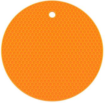 Circulaire Honingraat Siliconen Isolatie Mat Verdikte Anti-Slip Isolatie Mat Keuken Tafel Kussen Oranje