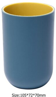 Circulaire Tandenborstel Tumbler Grote capaciteit Drinkbeker PP TPR Eenvoudige Kleine Potplanten Cup Vlakte Stijl Badkamer Accessoires diep blauw