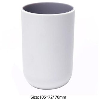 Circulaire Tandenborstel Tumbler Grote capaciteit Drinkbeker PP TPR Eenvoudige Kleine Potplanten Cup Vlakte Stijl Badkamer Accessoires licht grijs