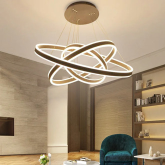 Circular double sided led pendant lamp Living room dining room bedroom study Chandelier Business & office lighting