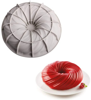 Circular Silicone Cake Baking Mold Round Swirl Cake Mold Non-Stick Cake Pan for DIY Baking Tool Accessories Cake Decorating Tool