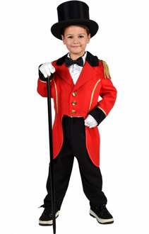 Circus Directeur Slipjas Jongen Rood - Zalm, Zwart