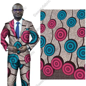 Cirkel Pagne Wax Africain 100% Katoen Echte Nederlands Tissus Patchwork Afrikaanse Wax Print Stof 6 Yards