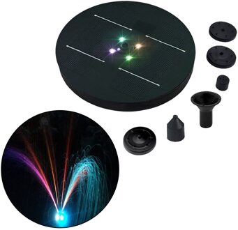 Cirkel Solar Power Water Drijvende Fontein Pomp Vrijstaande Ingebouwde Batterij Voor Vogel Bad Tuin Zwembad Aquarium gazon 1.8W 3.7V