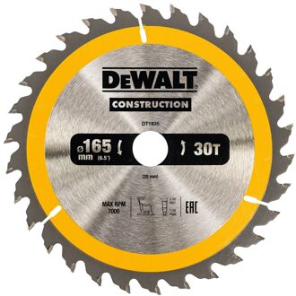 Cirkelzaagblad 165x20x30t - DT1935-QZ