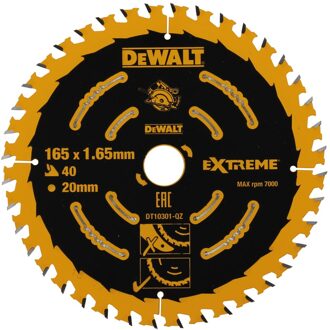 Cirkelzaagblad | 165x20x40t - DT10301-QZ