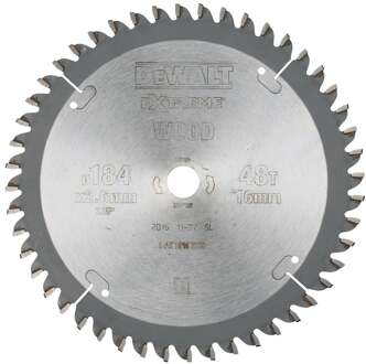 Cirkelzaagblad 184x16x48t, trapezium, negatief 5°, kerf 2,6mm - DT4092-QZ