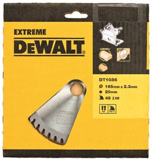 Cirkelzaagblad (accu/invalzaag), 165x20x48t, trapezium, kerf 2,0mm, Laminaten - DT1086-QZ