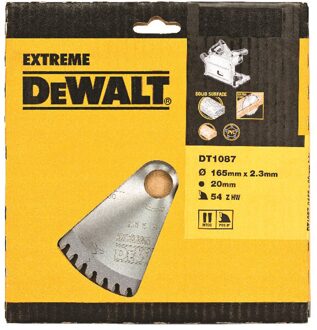 Cirkelzaagblad (accu/invalzaag), 165x20x54t, trapezium gemodificeerd, kerf 2,0mm, Harde materialen / composiet / kunststoffen