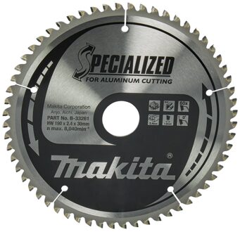 Cirkelzaagblad | Aluminium | 190X30X2,4 60T 0G - B-33261
