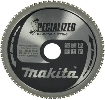 Cirkelzaagblad | Dun plaatstaal | 185X30X1,7 70T -10G - B-33445