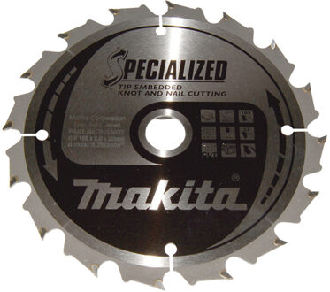 Cirkelzaagblad Hout | Noest/Spijker Embedded Tip 165x20x2,0 16T - B-33037