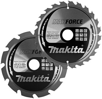 Cirkelzaagblad | Hout | Twinpack | 190Mm 12/24T - B-49367