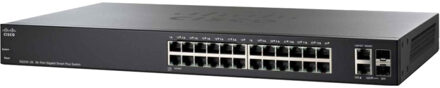 Cisco Small Business SG220-26P Managed L2 Gigabit Ethernet (10/100/1000) Power over Ethernet (PoE) Zwart