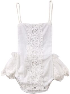 Citgeett Prinses Baby Meisjes Bloemen Backless Bodysuit Mouwloze Kant Katoen Jumpsuit Outfits Patchwork Zomer Kleding 24M