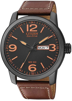 Citizen Eco-Drive - Horloge - 42 mm - Zwart/Oranje - Solar uurwerk