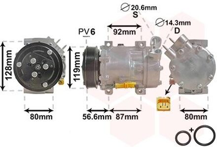 Citroen Airco Compressor 1.8 / 2.0 02+ 0900K238