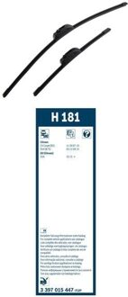 Citroen Bosch Ruitenwissers voordeelset A965S + H181 A965SH181