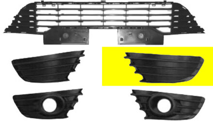 Citroen BUMPERGRILL ONDER LINKS zonder MISTLICHTGAT (niet picasso) 0970591