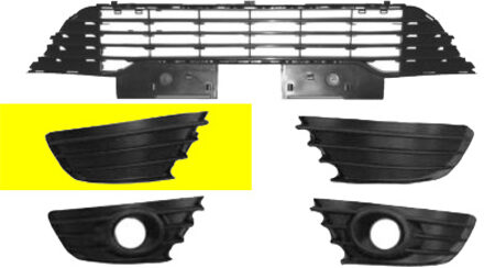 Citroen BUMPERGRILL ONDER RECHTS zonder MISTLICHTGAT (niet picasso) 0970592