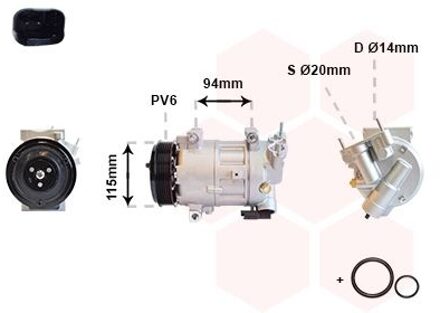 Citroen Compressor, airconditioning 4000K418