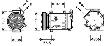 Citroen Compressor C4/picasso/307 04- 0900K242