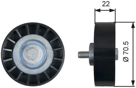 Citroen Geleide rol/omdraairol v-snaren T36607