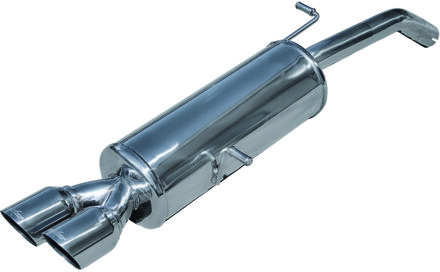 Citroen InoxCar uitlaat passend voor Citroën DS3 1.6 Turbo Racing (207pk) 2011- Ø55mm 2x80mm Racing IXCIDS02RA