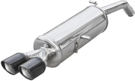 Citroen InoxCar uitlaat passend voor Citroen DS3 1.6i 16V Turbo 155pk 2010-Ø 50 2x80mm X-Race Black E IXCIDS01XR80B