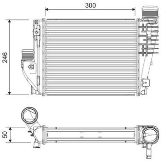 Citroen Intercooler, inlaatluchtkoeler 818304