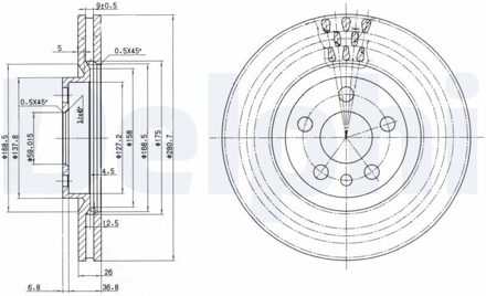 Citroen Jeu De 2 Disques De Frein BG2844