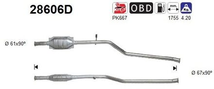 Citroen Katalysator 28606D