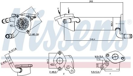 Citroen Koeler, uitlaatterugvoering 989282