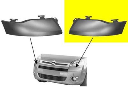 Citroen KOPLAMPSIERLIJSTLINKS-12 PRIMER zonder KOPLAMPSPROEIER-GATEN 0905511