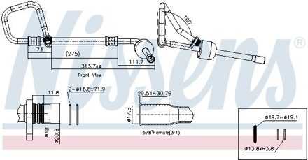 Citroen Lage drukleiding, airconditioning 841512
