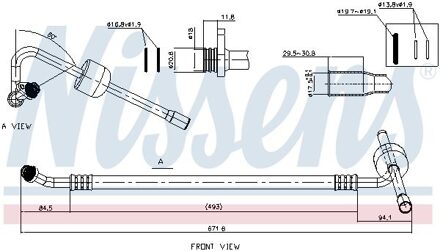 Citroen Lage drukleiding, airconditioning 842466