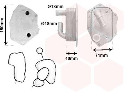 Citroen Oliekoeler, motorolie 09013704
