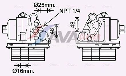 Citroen Oliekoeler, motorolie PE3400H