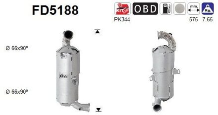 Citroen Partikelfilter, uitlaatinstallatie FD5188