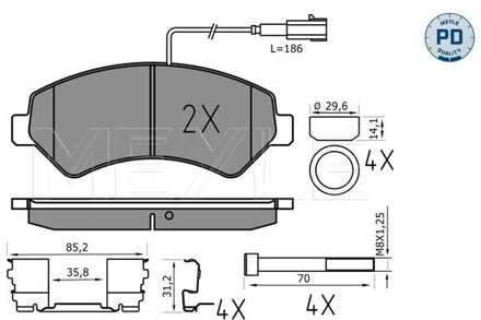 Citroen Remblokkenset, schijfrem 02524466192PD