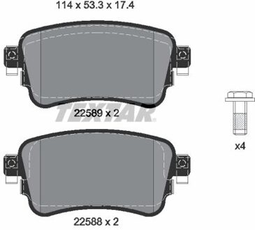 Citroen Remblokkenset, schijfrem 2258801